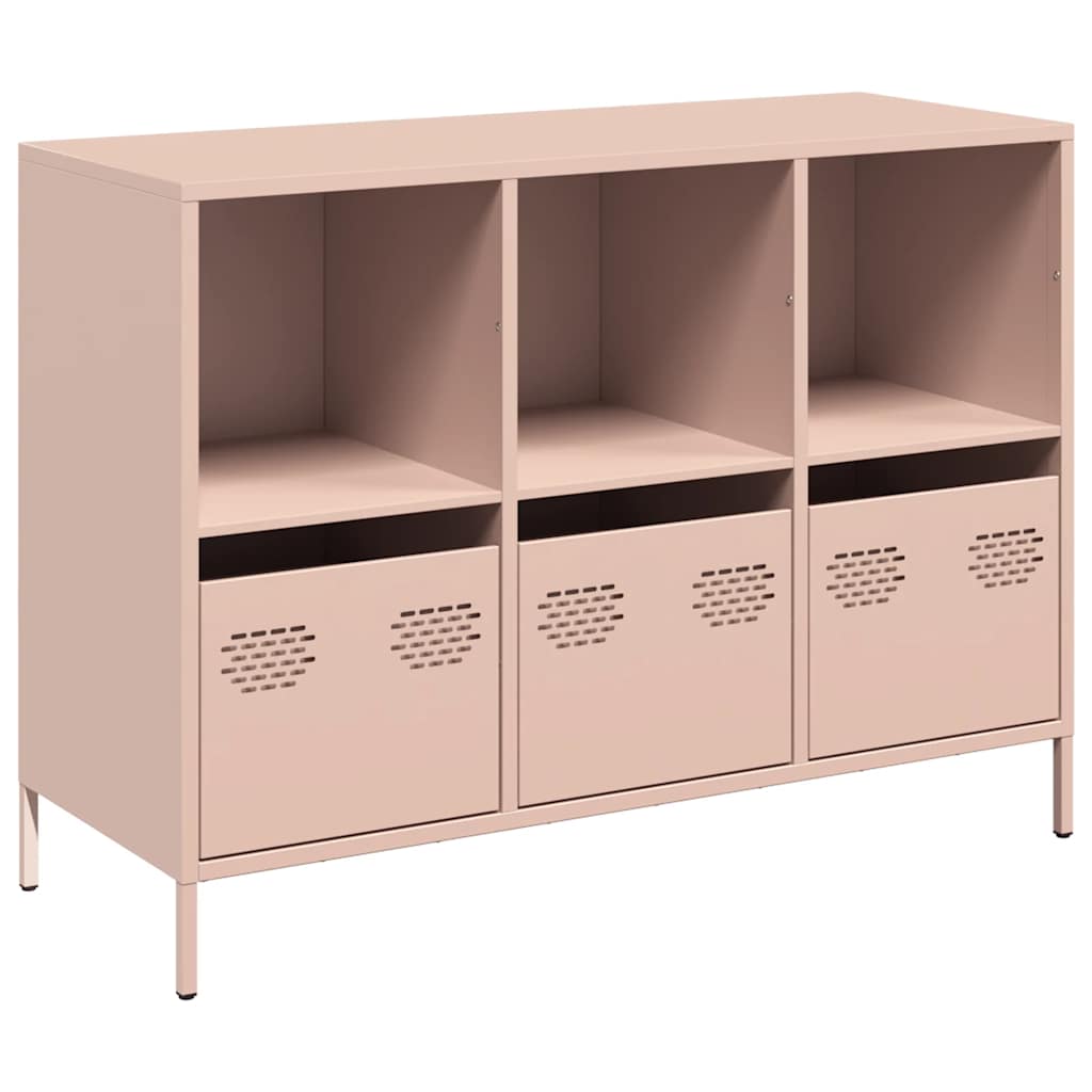 skænk 101,5x39x73,5 cm koldvalset stål lyserød