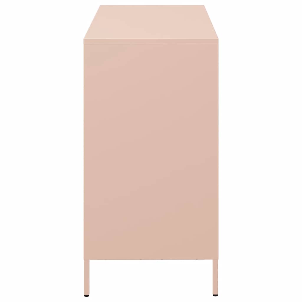 skænk 101,5x39x73,5 cm koldvalset stål lyserød