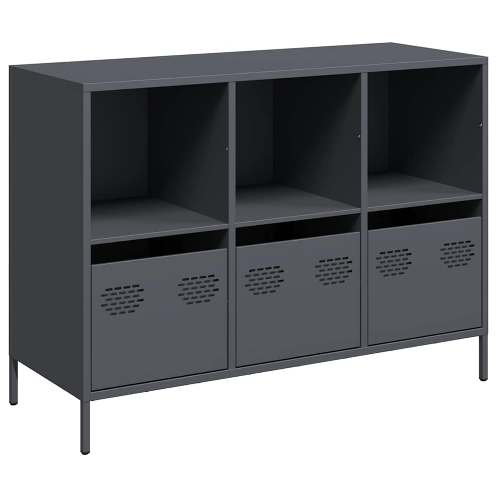 skænk 101,5x39x73,5 cm koldvalset stål antracitgrå