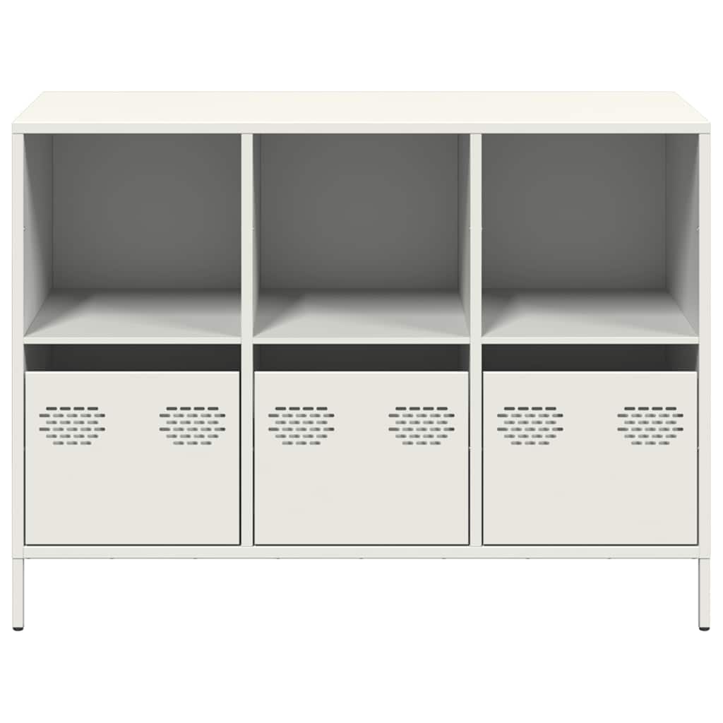 skænk 101,5x39x73,5 cm koldvalset stål hvid