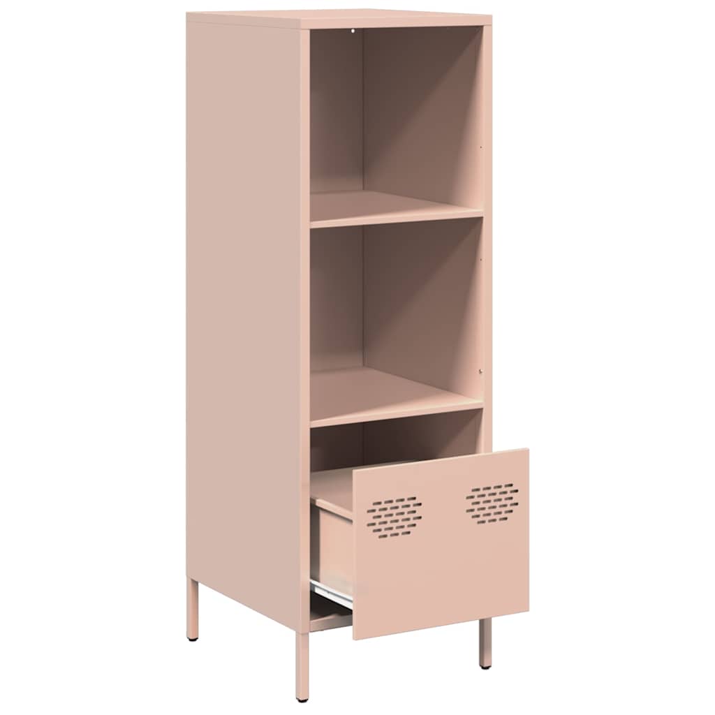 skab 35x39x103,5 cm stål lyserød