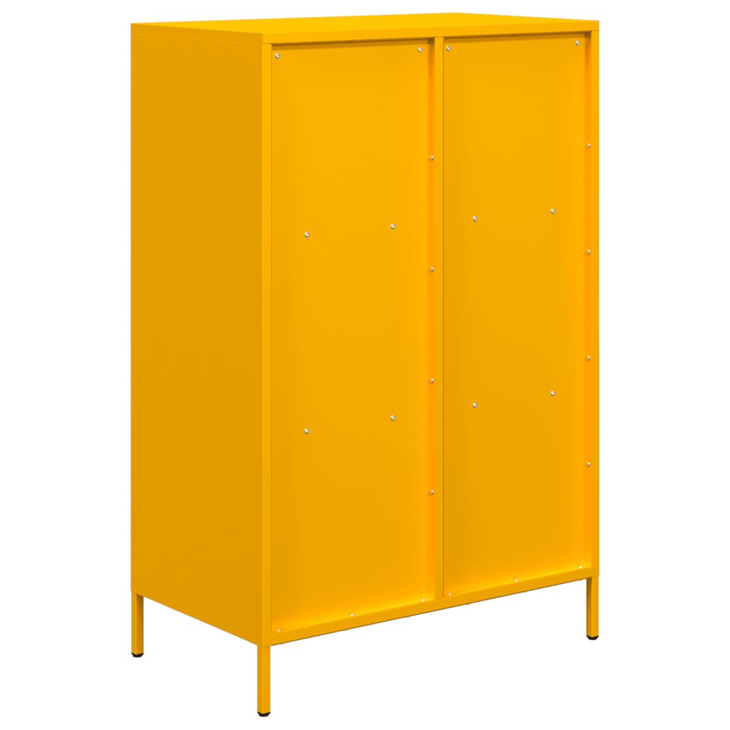 højskab 68x39x103,5 cm stål sennepsgul