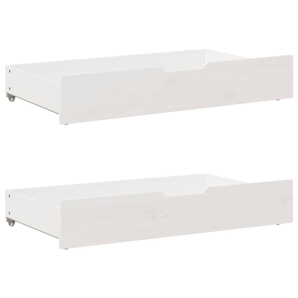 sengeramme uden madras 75x190 cm massivt fyrretræ hvid