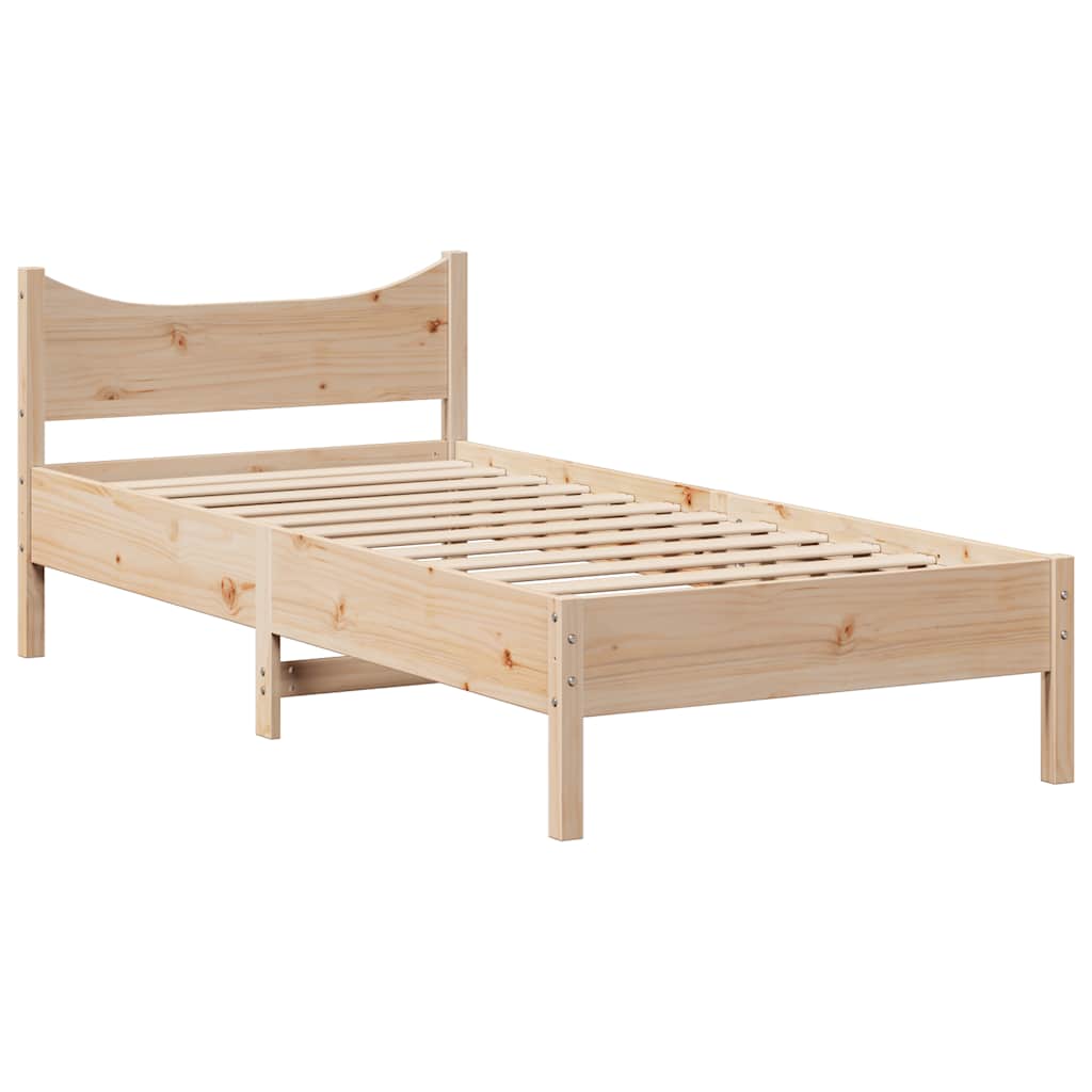 sengeramme med skuffer 75x190 cm massivt fyrretræ