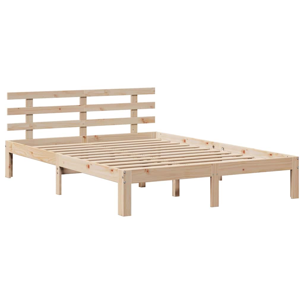 sengeramme med skuffer 150x200 cm massivt fyrretræ