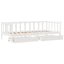 daybed med skuffer 90x200 cm massivt fyrretræ hvid