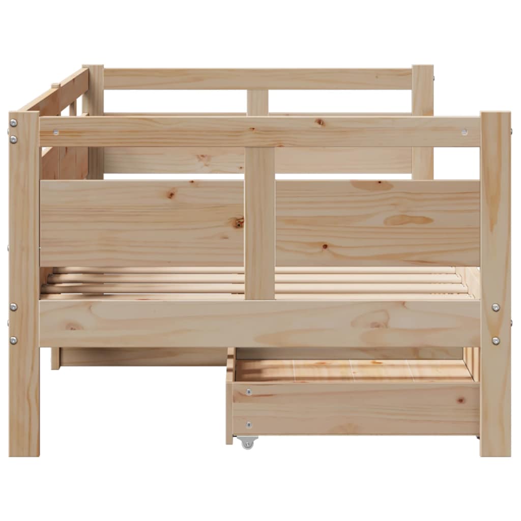 daybed med skuffer 90x190 cm massivt fyrretræ