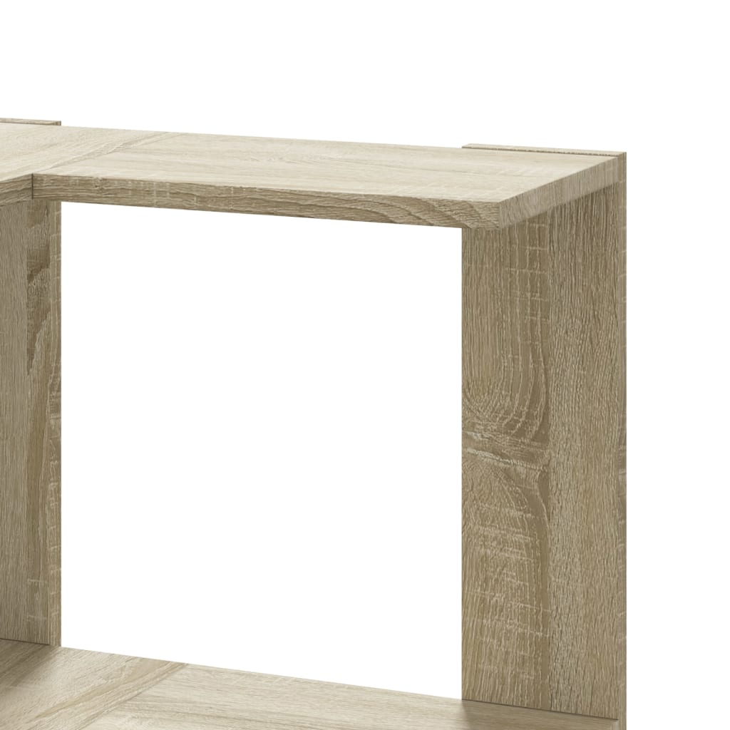bogreol til hjørne 50x50x102 cm 3 hylder konstrueret træ