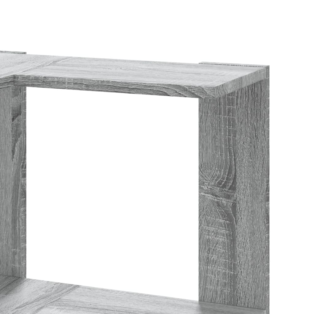 bogreol til hjørne 50x50x102 cm 3 hylder konstrueret træ