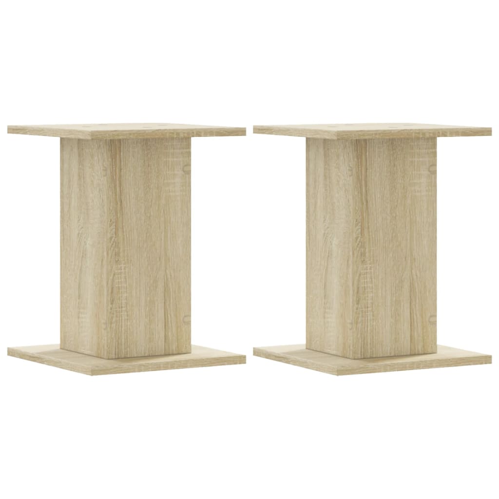højtalerstativer 2 stk. 30x30x40 cm konstrueret træ sonoma-eg