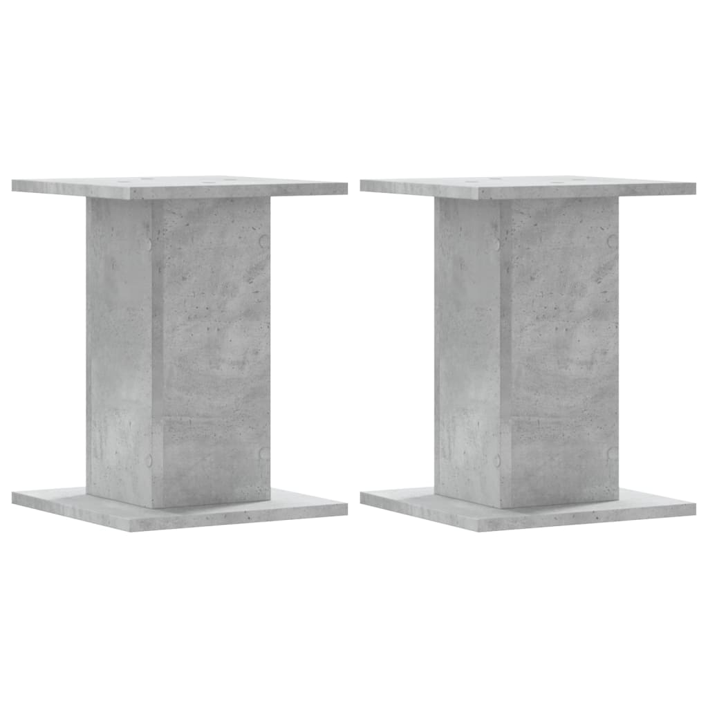 højtalerstativer 2 stk. 30x30x40 cm konstrueret træ betongrå