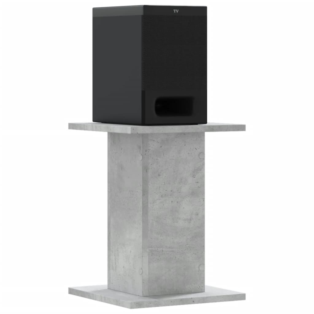 højtalerstativer 2 stk. 30x30x40 cm konstrueret træ betongrå