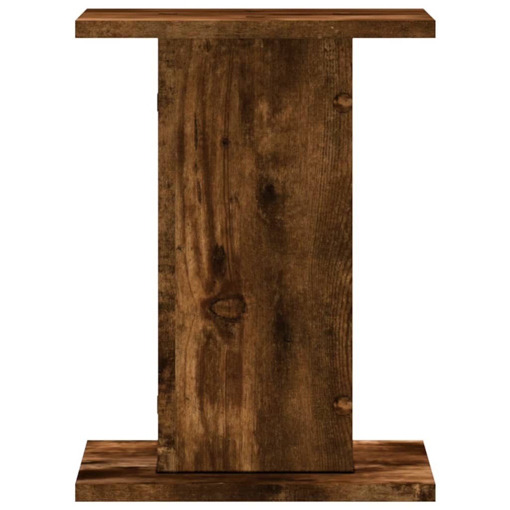 højtalerstativer 2 stk. 30x30x40cm konstrueret træ røget egetræ