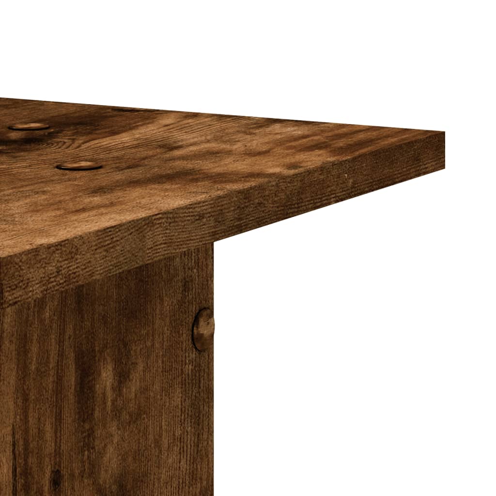 højtalerstativer 2 stk. 30x30x40cm konstrueret træ røget egetræ