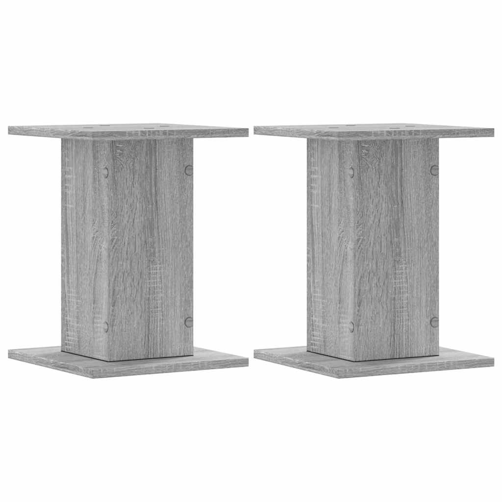højtalerstativer 2stk. 30x30x40cm konstrueret træ grå sonoma-eg