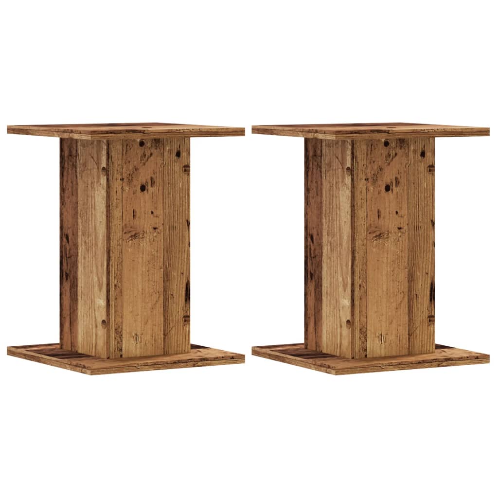 højtalerstativer 2 stk. 30x30x40 cm konstrueret træ antikt træ
