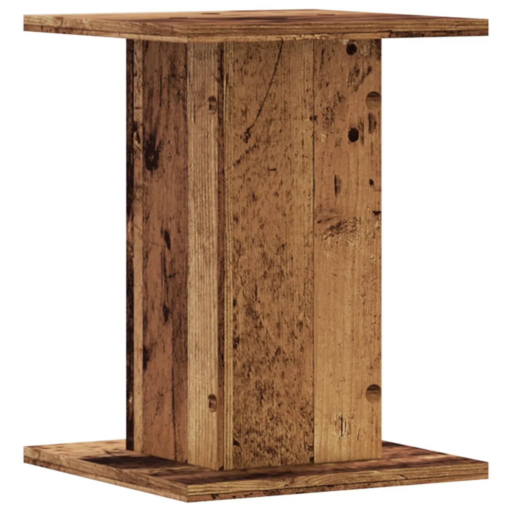 højtalerstativer 2 stk. 30x30x40 cm konstrueret træ antikt træ