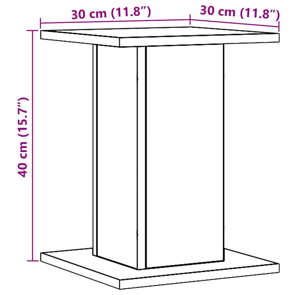 højtalerstativer 2stk. 30x30x40cm konstrueret træ egetræsfarve