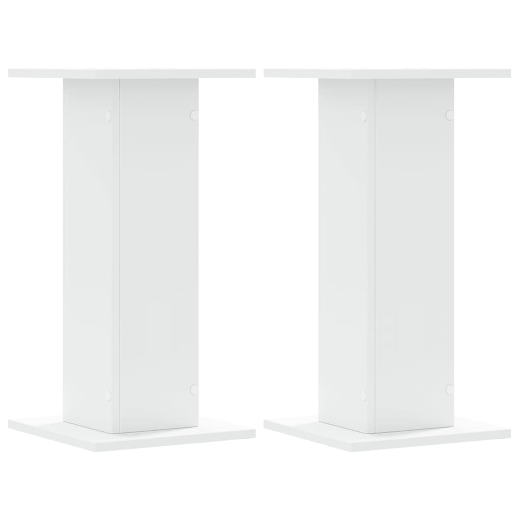 højtalerstativer 2 stk. 30x30x60 cm konstrueret træ hvid