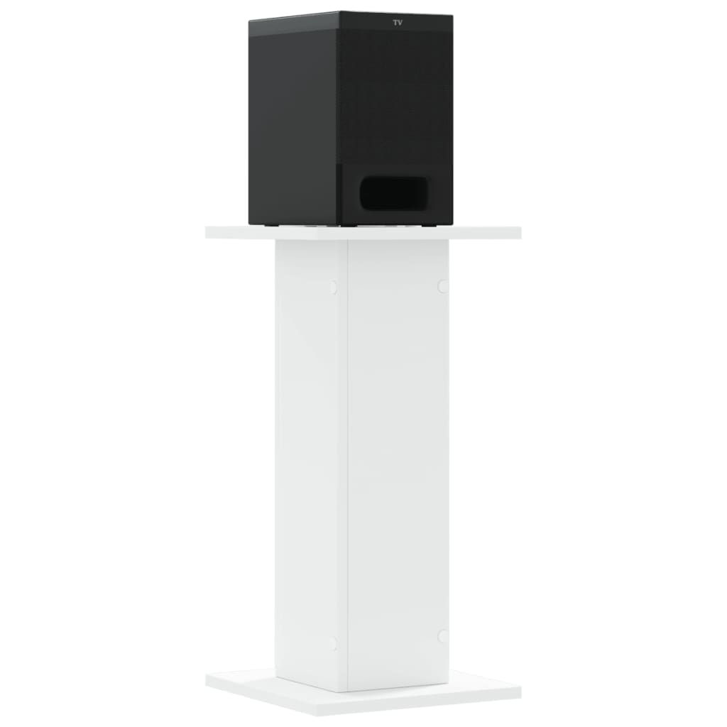 højtalerstativer 2 stk. 30x30x60 cm konstrueret træ hvid