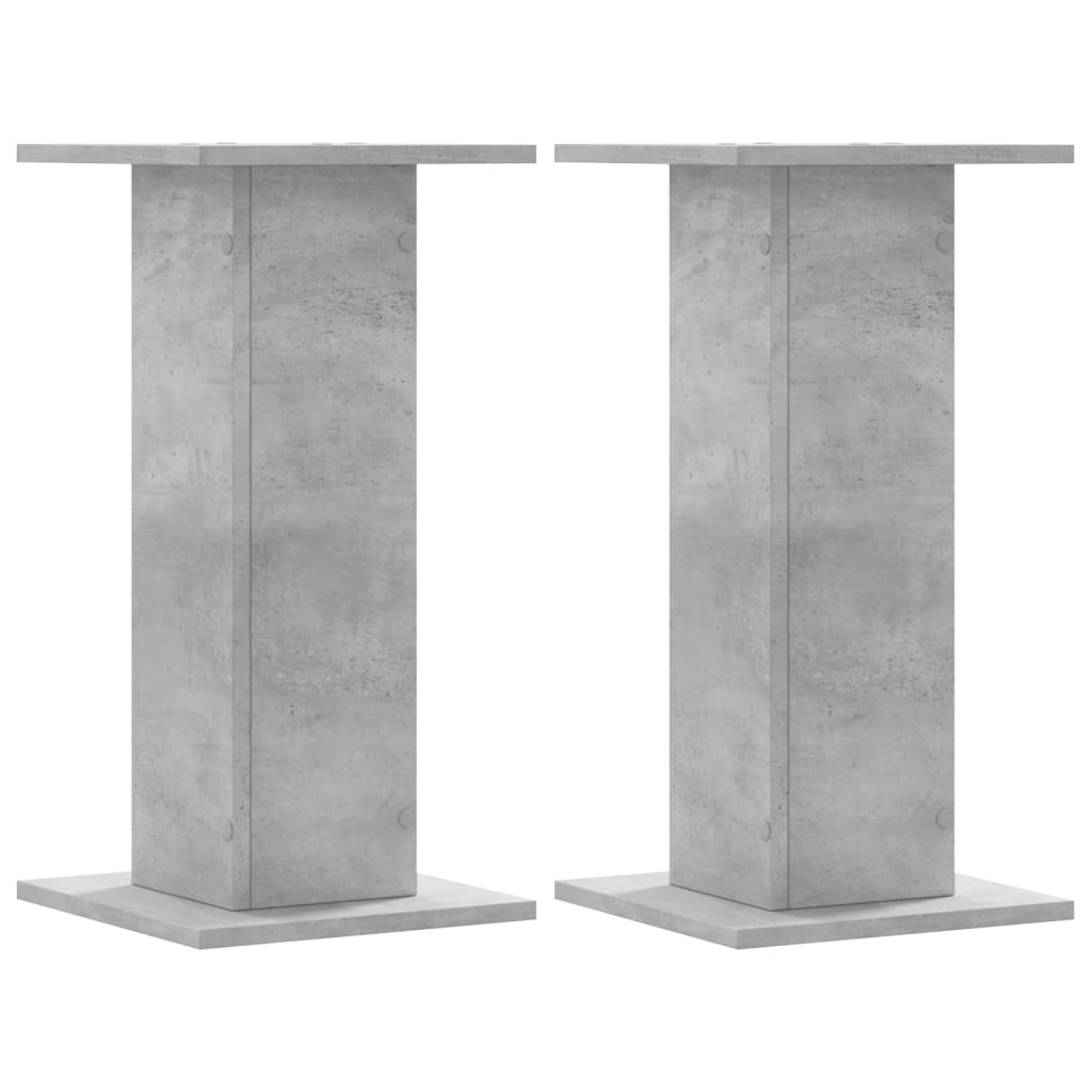 højtalerstativer 2 stk. 30x30x60 cm konstrueret træ betongrå