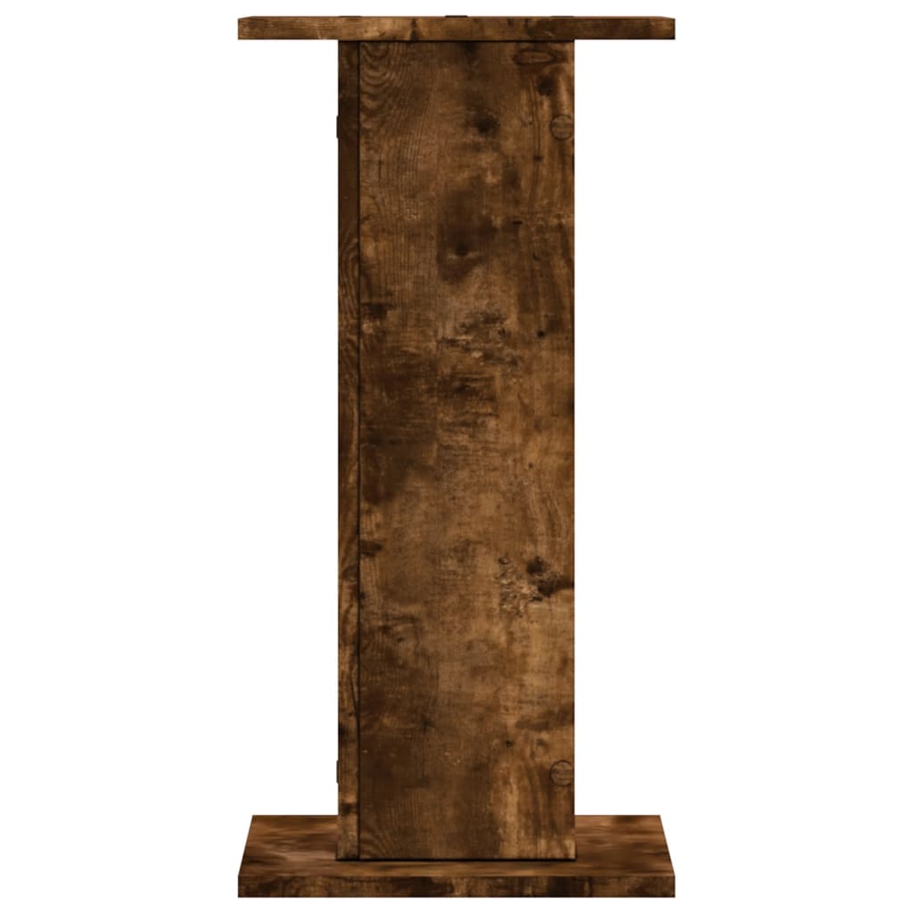 højtalerstativer 2 stk. 30x30x60cm konstrueret træ røget egetræ