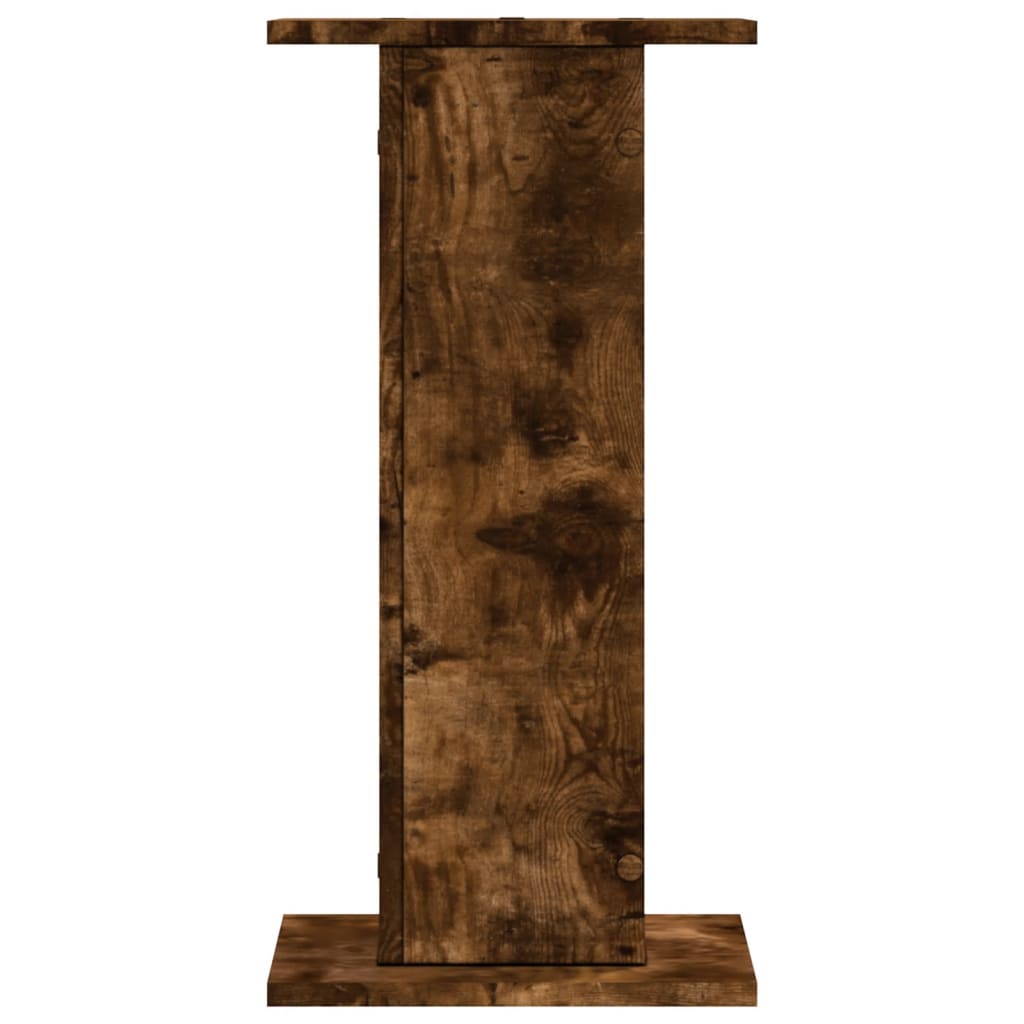 højtalerstativer 2 stk. 30x30x60cm konstrueret træ røget egetræ