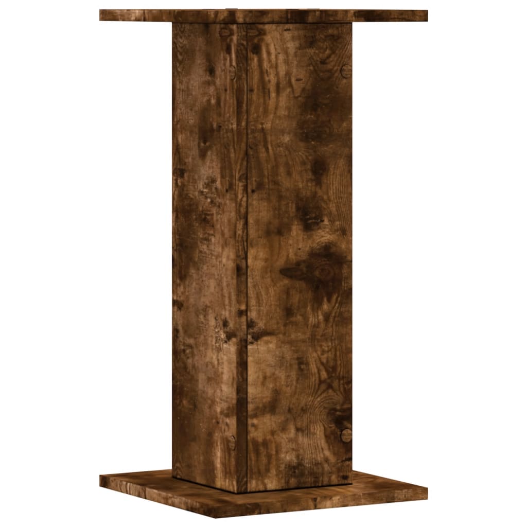 højtalerstativer 2 stk. 30x30x60cm konstrueret træ røget egetræ