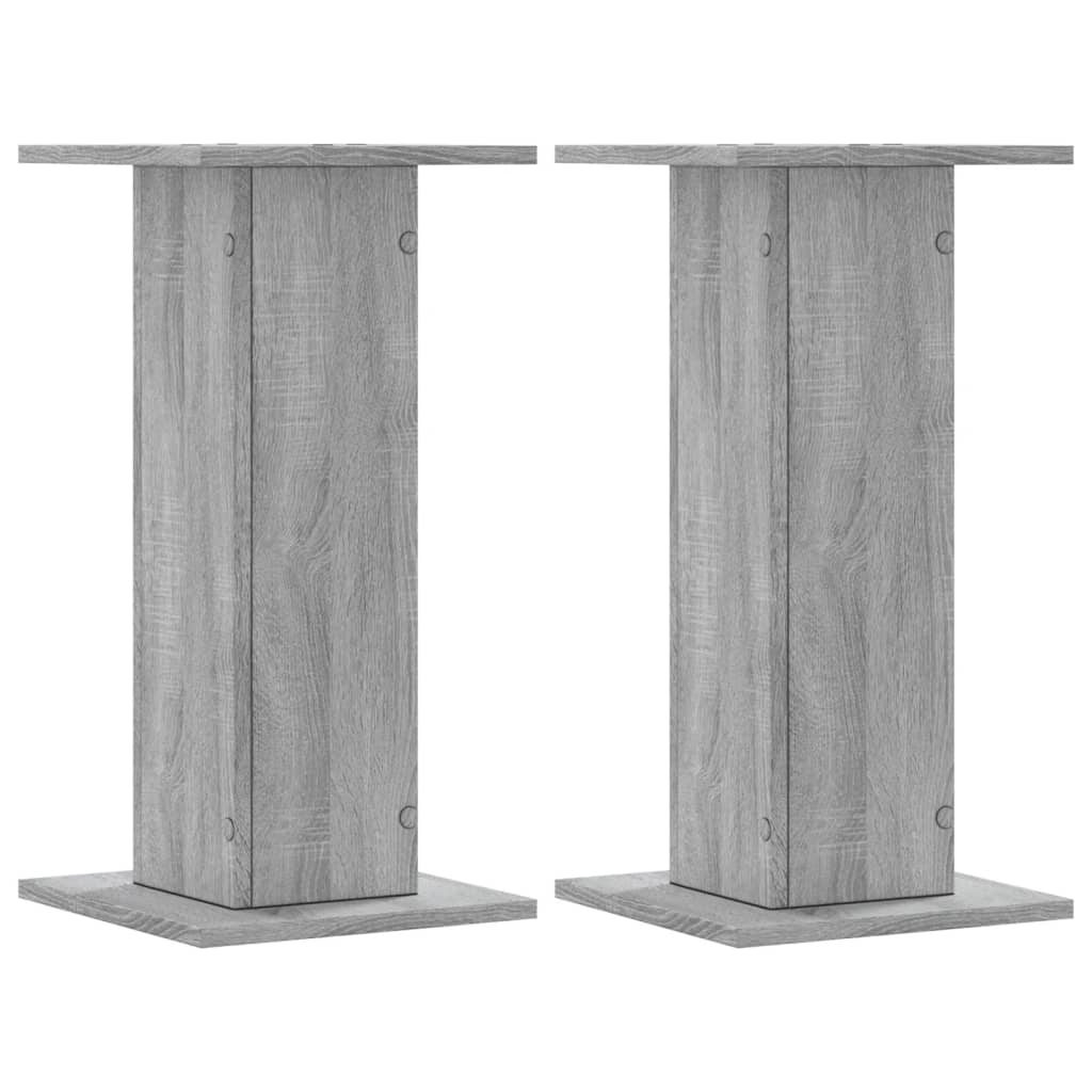 højtalerstativer 2stk. 30x30x60cm konstrueret træ grå sonoma-eg