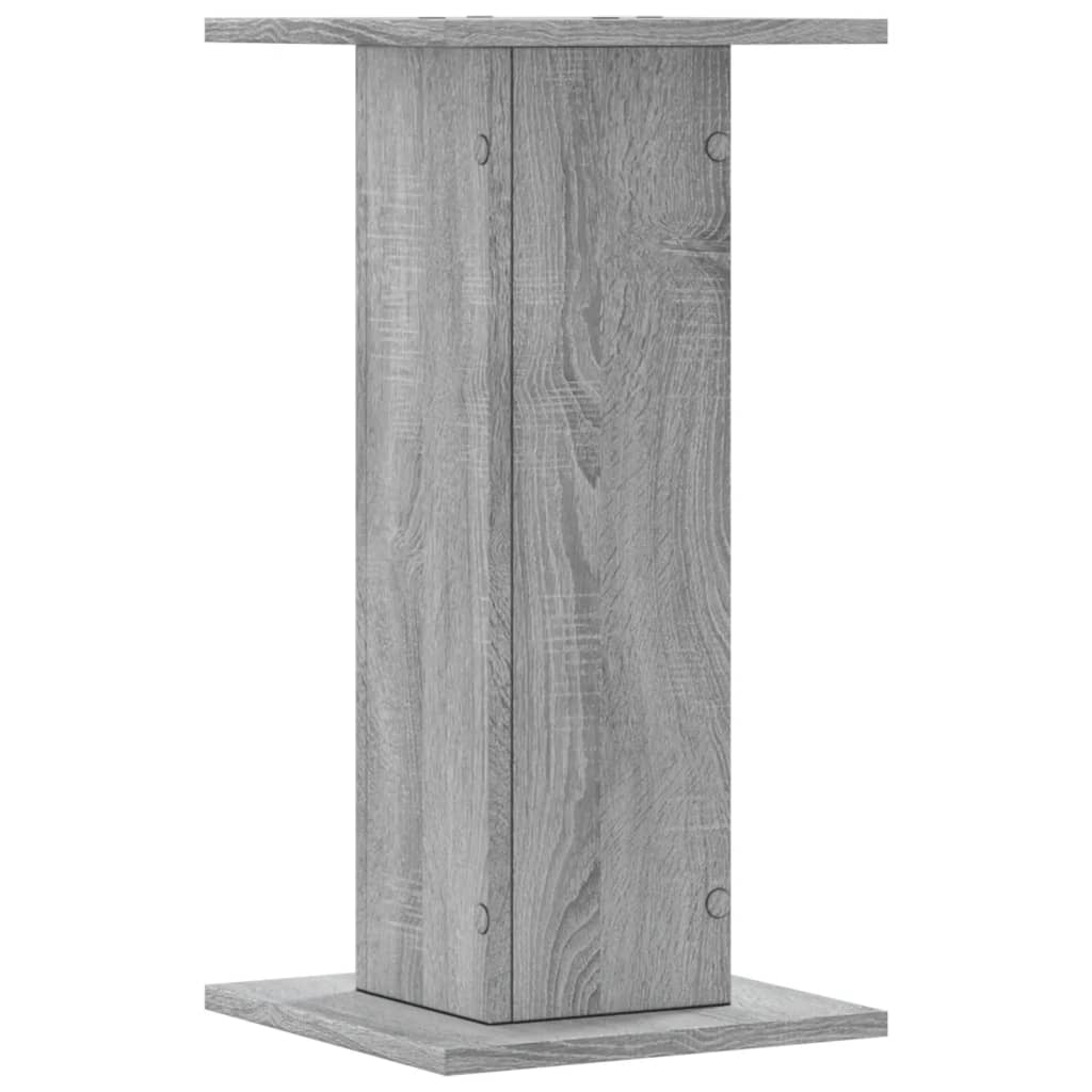 højtalerstativer 2stk. 30x30x60cm konstrueret træ grå sonoma-eg