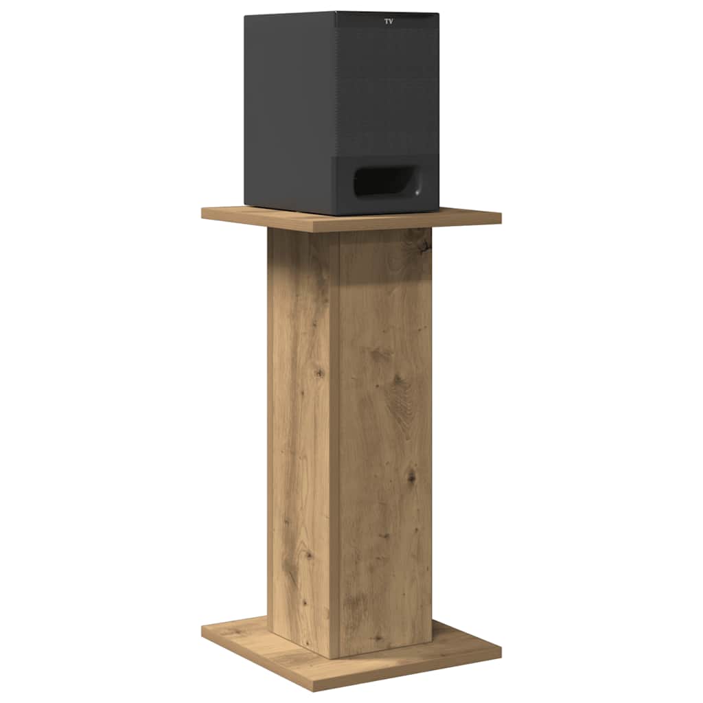 højtalerstativer 2stk. 30x30x60cm konstrueret træ egetræsfarve