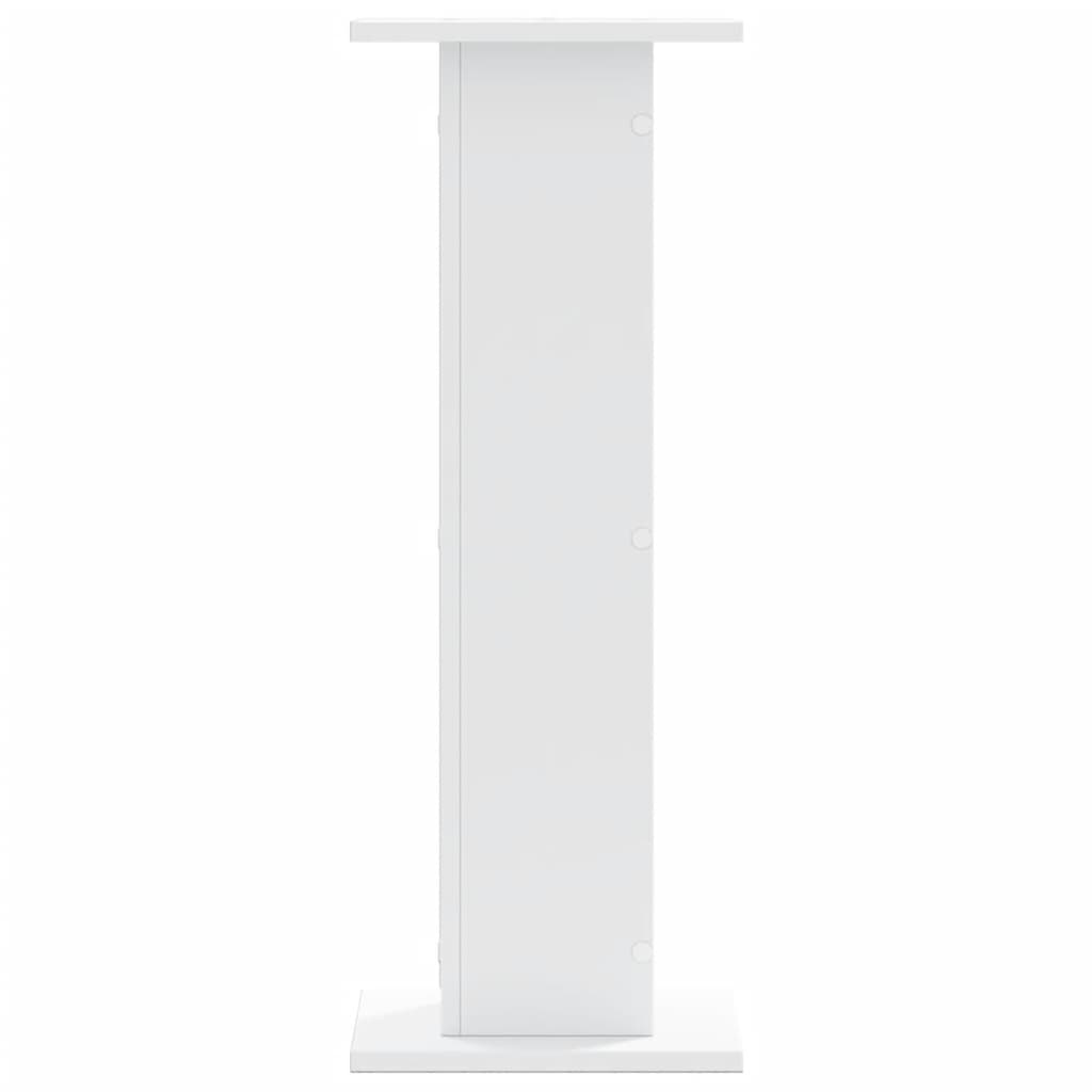 højtalerstativer 2 stk. 30x30x80 cm konstrueret træ hvid