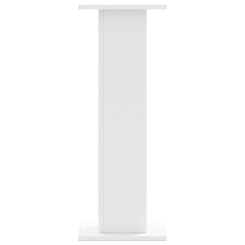 højtalerstativer 2 stk. 30x30x80 cm konstrueret træ hvid