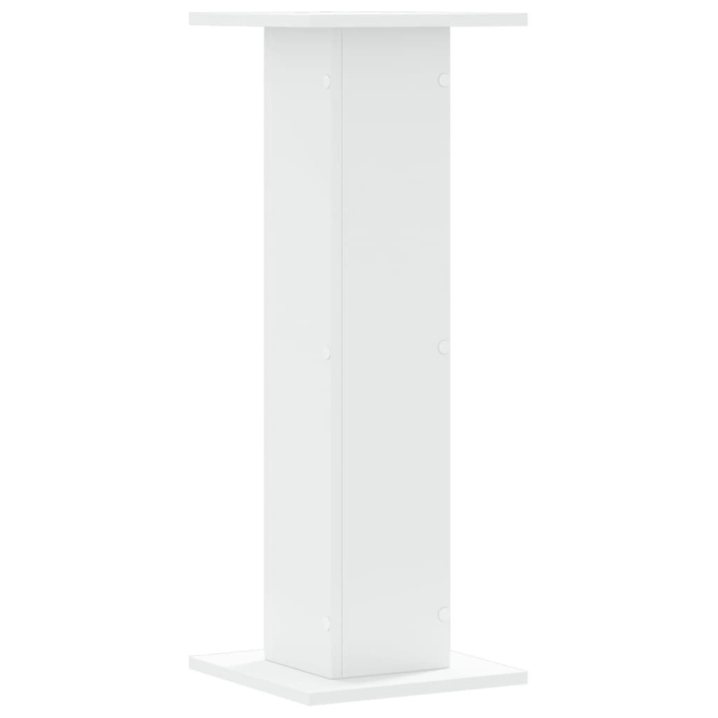 højtalerstativer 2 stk. 30x30x80 cm konstrueret træ hvid