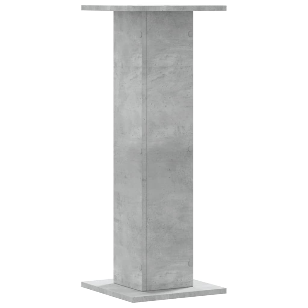 højtalerstativer 2 stk. 30x30x80 cm konstrueret træ betongrå