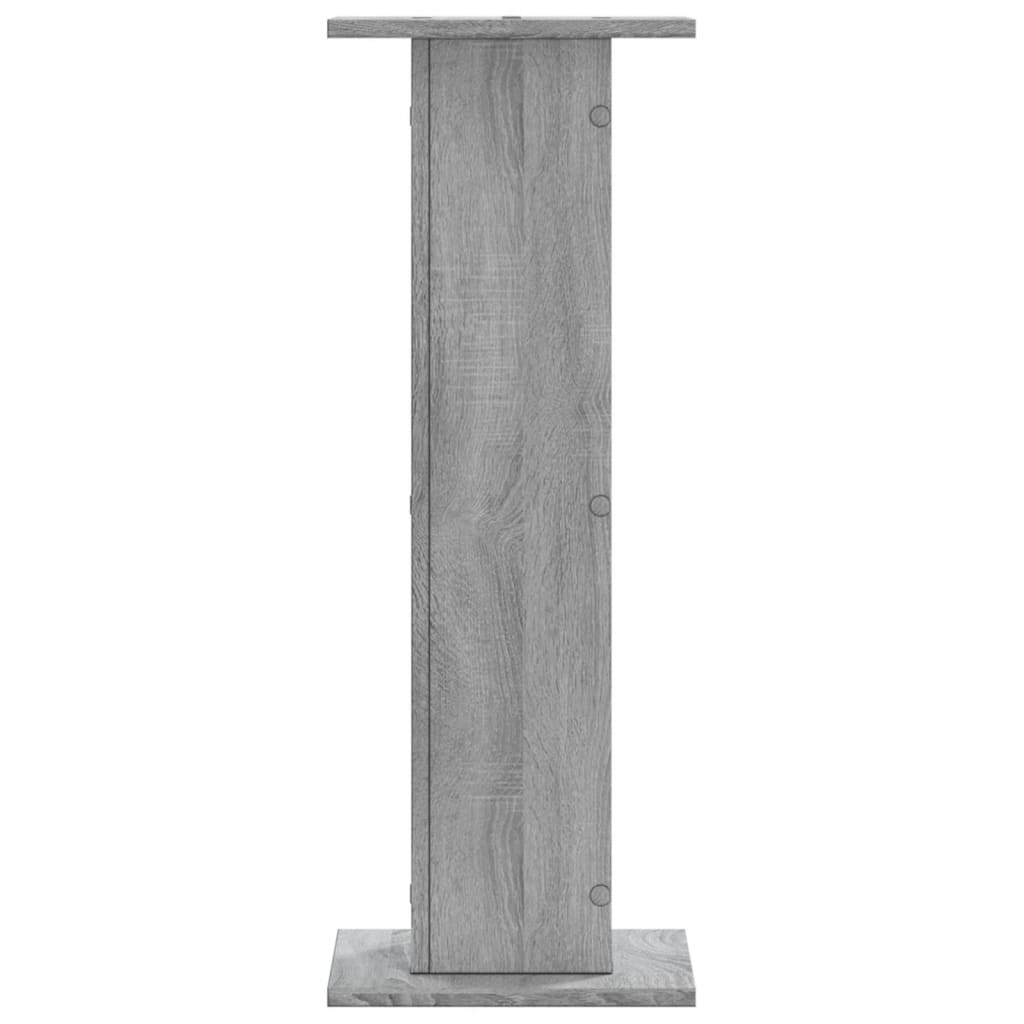 højtalerstativer 2stk. 30x30x80cm konstrueret træ grå sonoma-eg