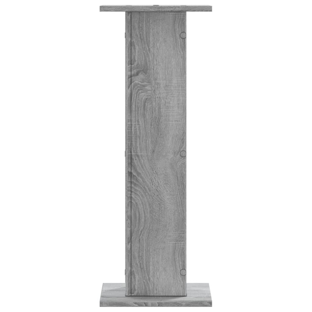 højtalerstativer 2stk. 30x30x80cm konstrueret træ grå sonoma-eg