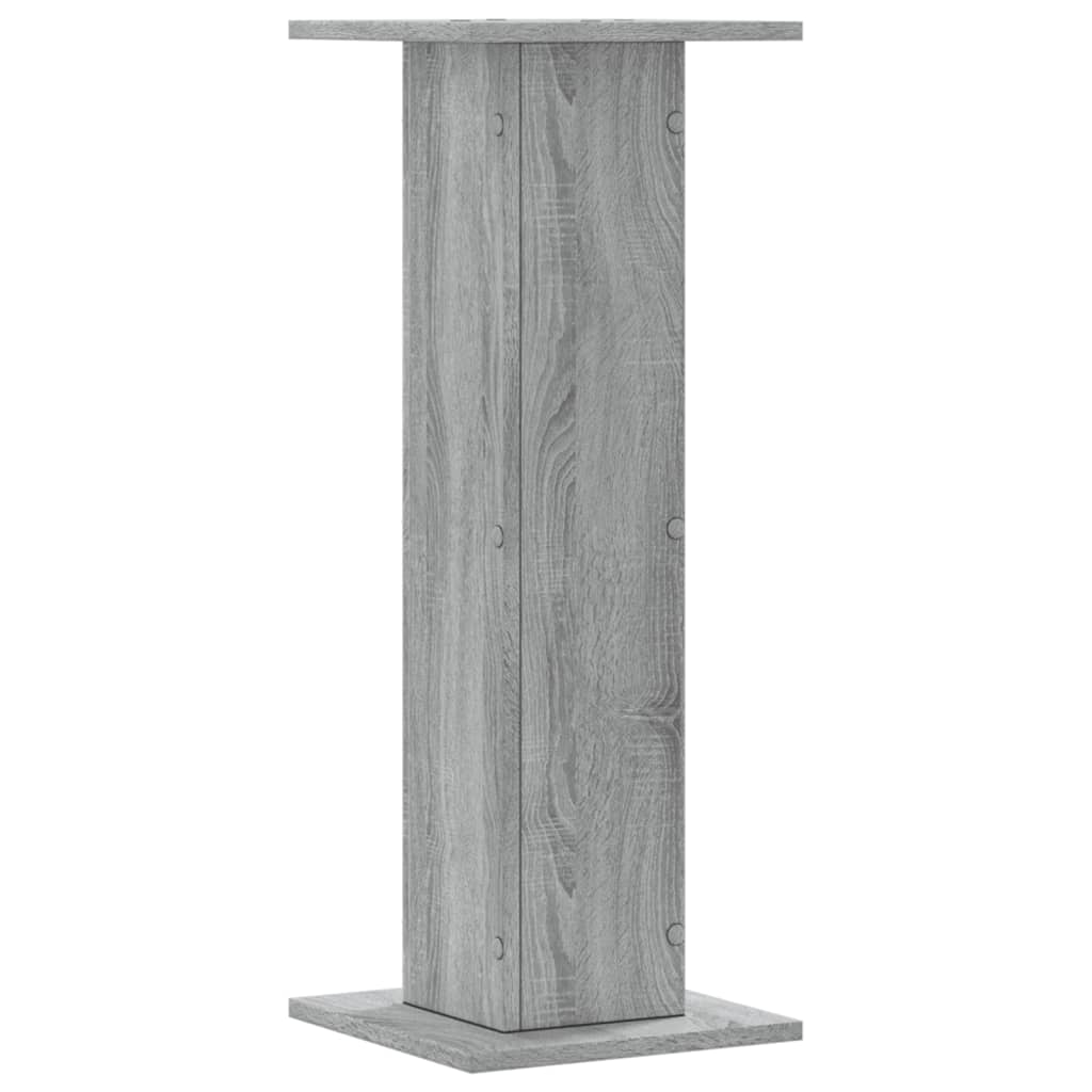 højtalerstativer 2stk. 30x30x80cm konstrueret træ grå sonoma-eg