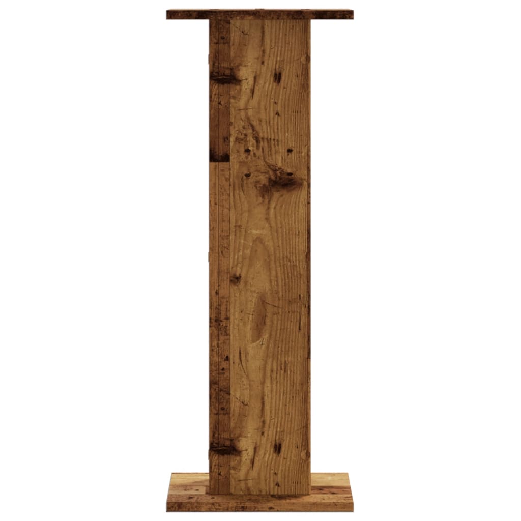 højtalerstativer 2 stk. 30x30x80 cm konstrueret træ antikt træ