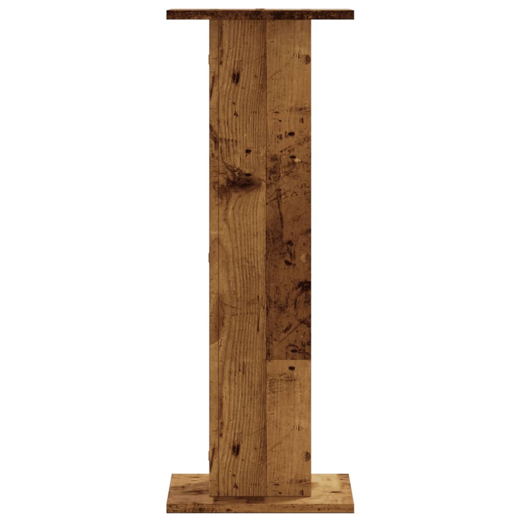 højtalerstativer 2 stk. 30x30x80 cm konstrueret træ antikt træ