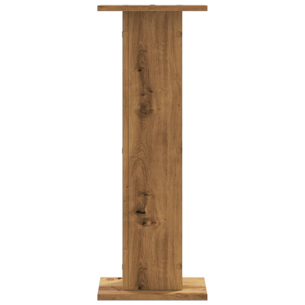 højtalerstativer 2stk. 30x30x80cm konstrueret træ egetræsfarve