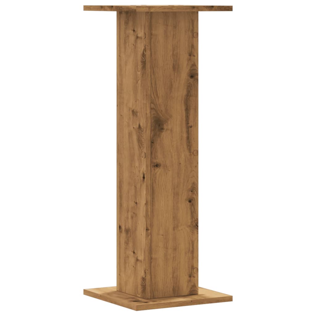 højtalerstativer 2stk. 30x30x80cm konstrueret træ egetræsfarve