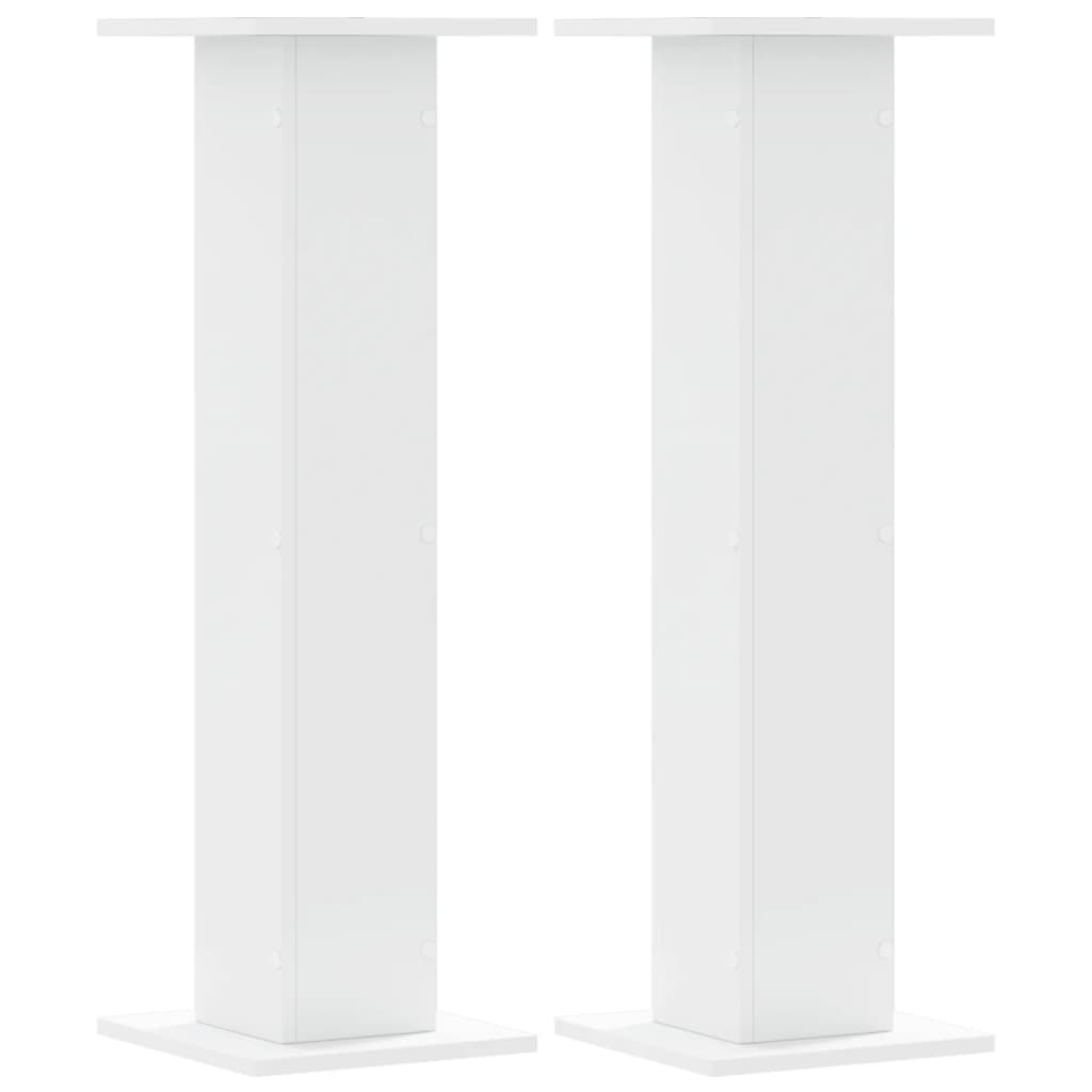 højtalerstativer 2 stk. 30x30x95 cm konstrueret træ hvid