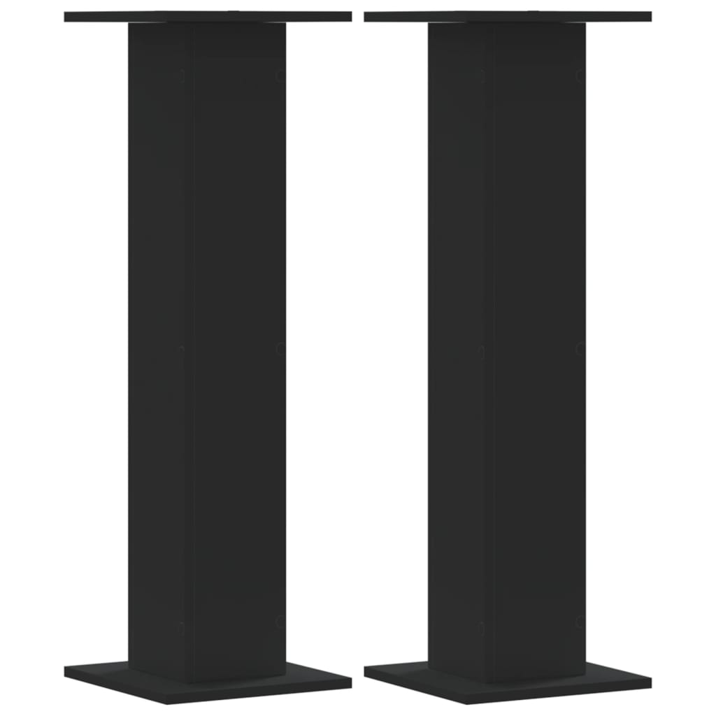 højtalerstativer 2 stk. 30x30x95 cm konstrueret træ sort