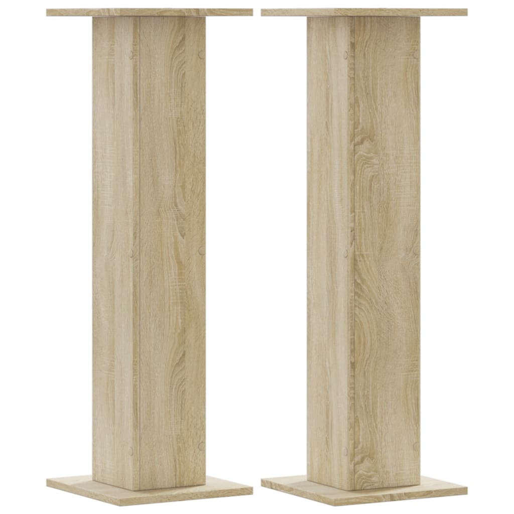højtalerstativer 2 stk. 30x30x95 cm konstrueret træ sonoma-eg