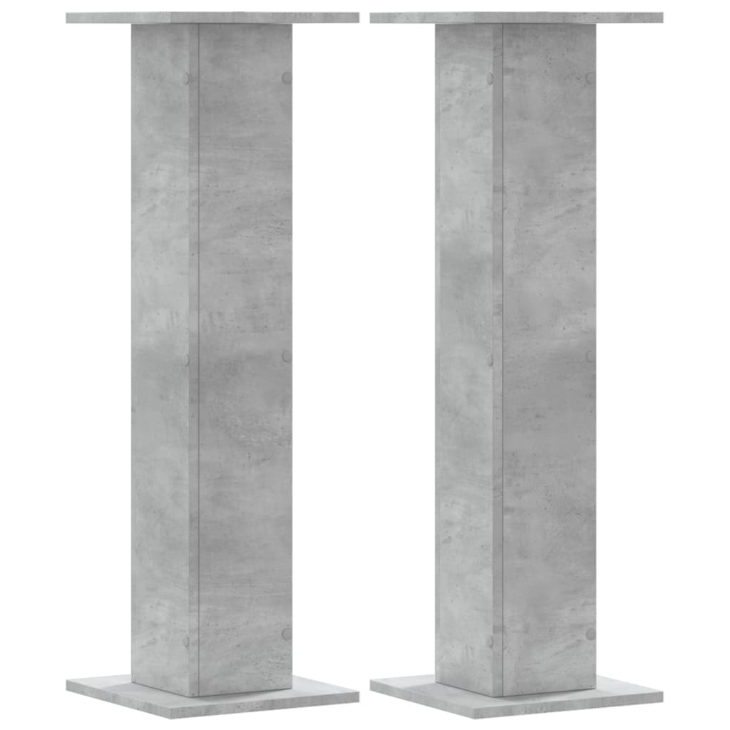 højtalerstativer 2 stk. 30x30x95 cm konstrueret træ betongrå