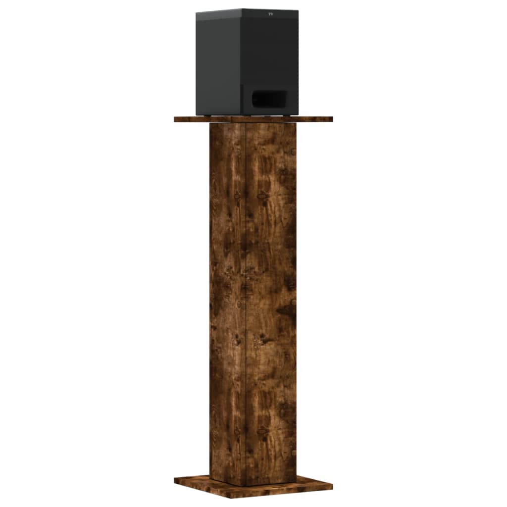 højtalerstativer 2 stk. 30x30x95cm konstrueret træ røget egetræ