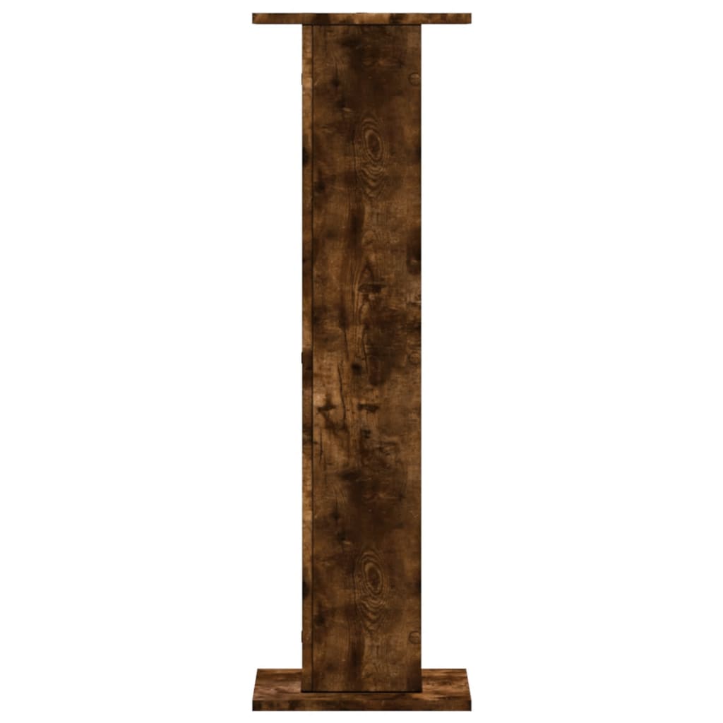 højtalerstativer 2 stk. 30x30x95cm konstrueret træ røget egetræ