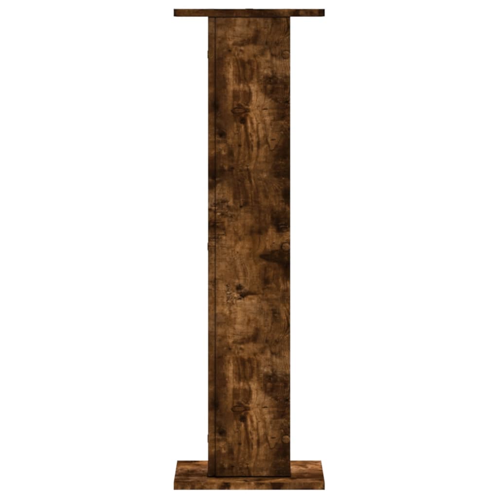 højtalerstativer 2 stk. 30x30x95cm konstrueret træ røget egetræ