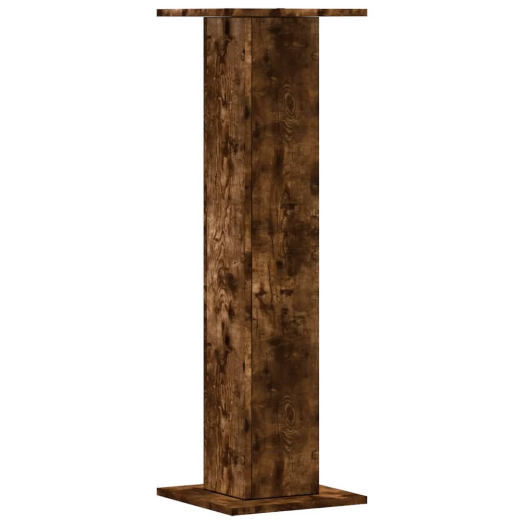 højtalerstativer 2 stk. 30x30x95cm konstrueret træ røget egetræ